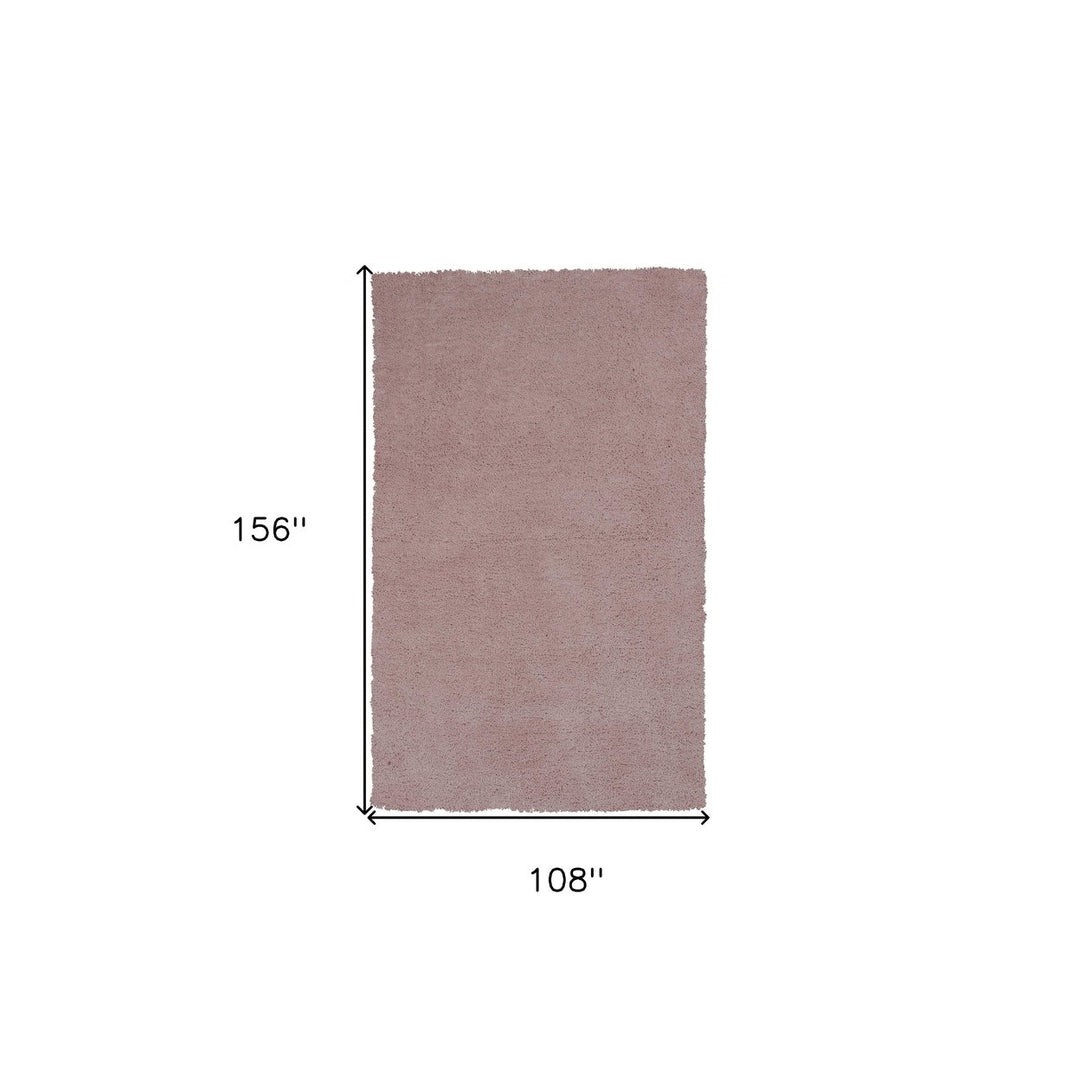 8 Round Polyester Rose Pink Area Rug Image 5