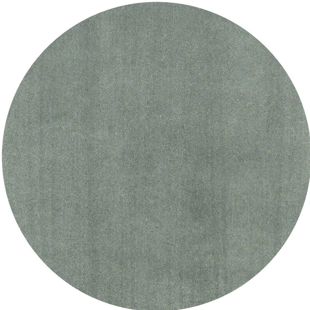 8 Round Polyester Slate Area Rug Image 3