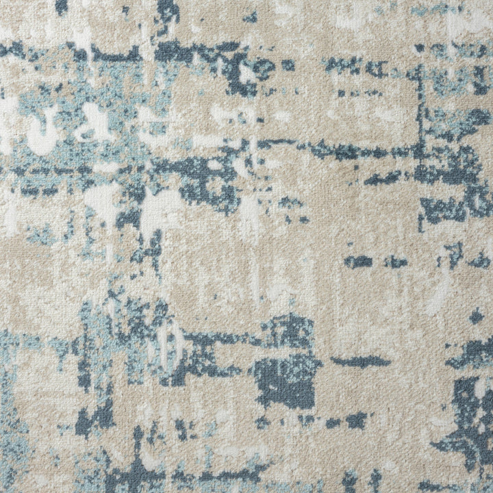 8 Gray Abstract Runner Rug Image 11