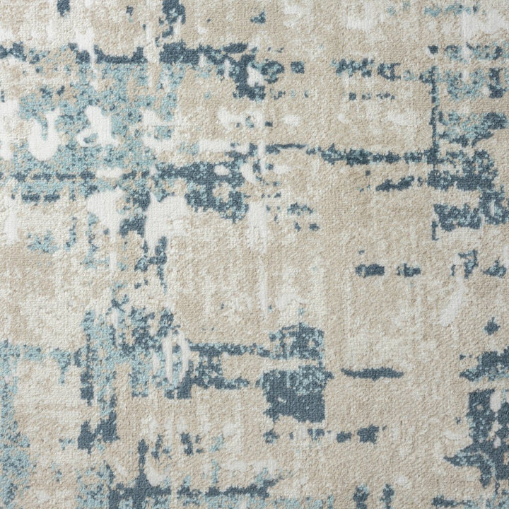 8 Gray Abstract Runner Rug Image 1