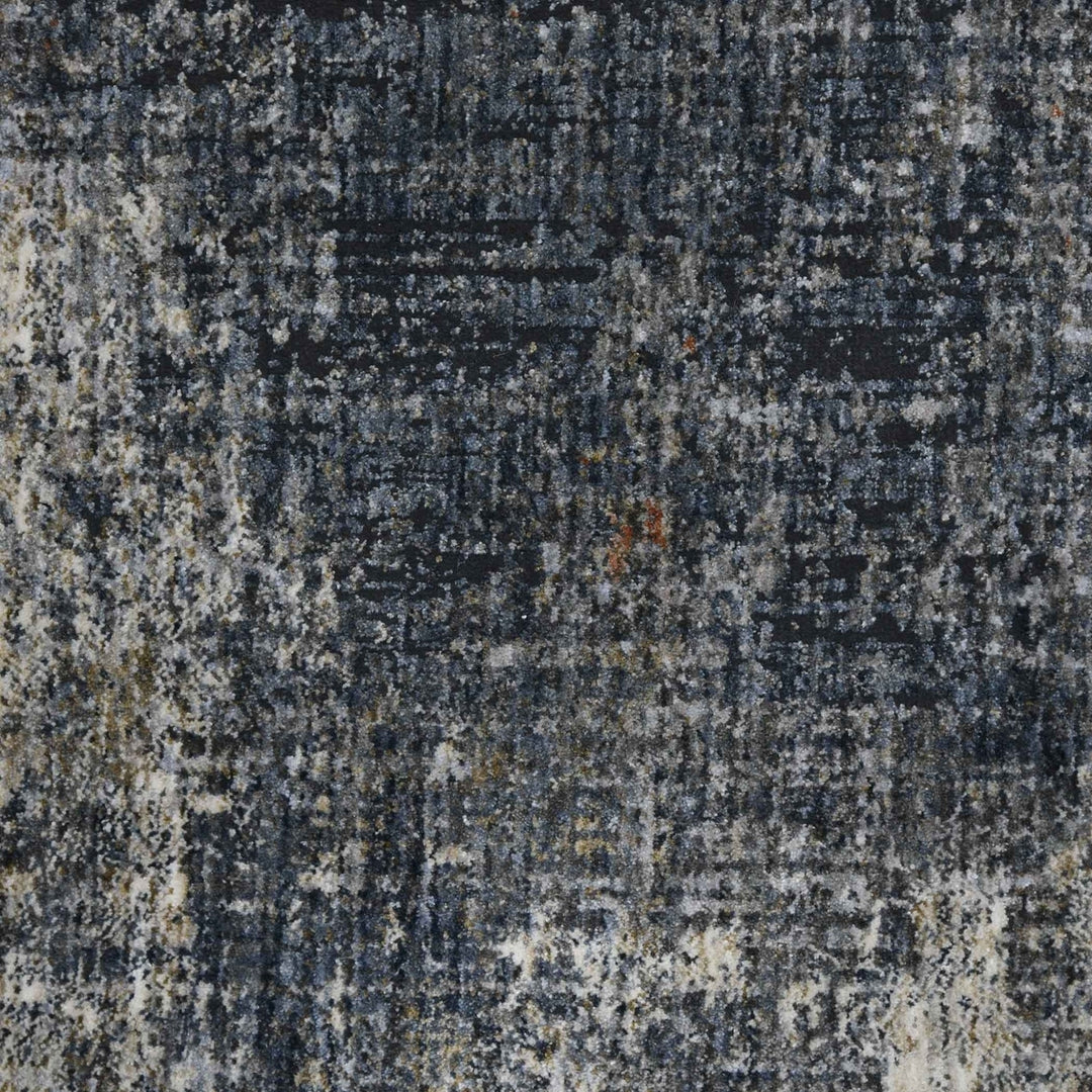 8 Gray and Ivory Abstract Power Loom Runner Rug Image 12