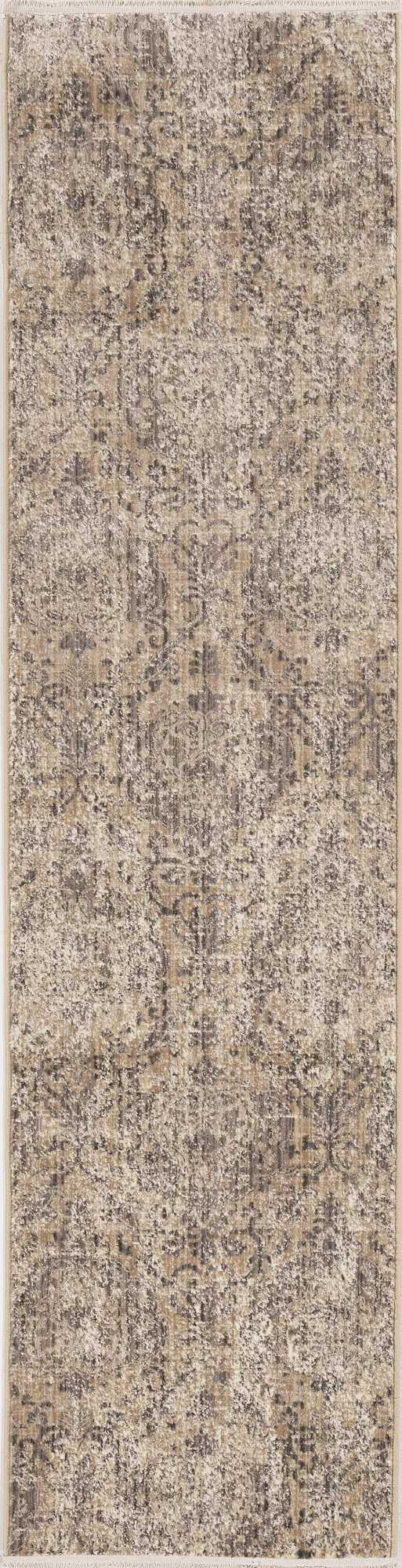 8 Sand Or Charcoal Polypropylene Runner Rug Image 4