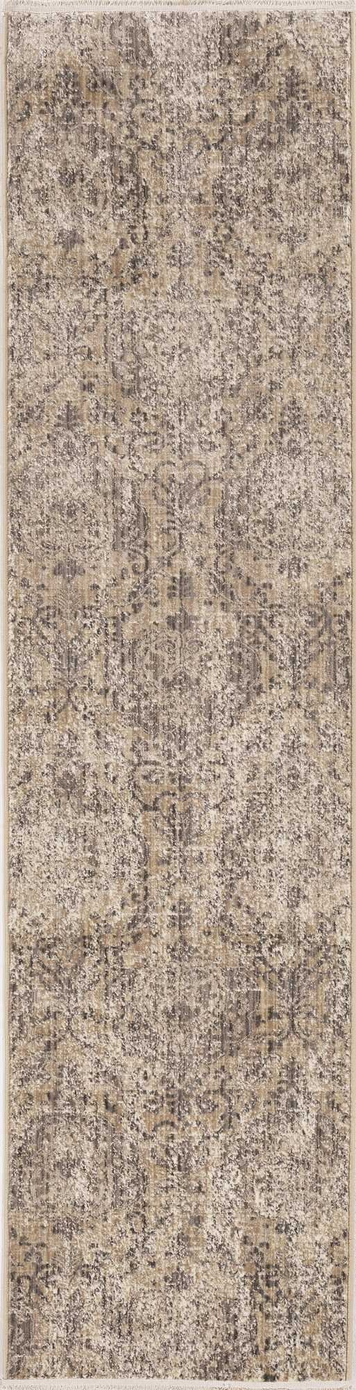 8 Sand Or Charcoal Polypropylene Runner Rug Image 1