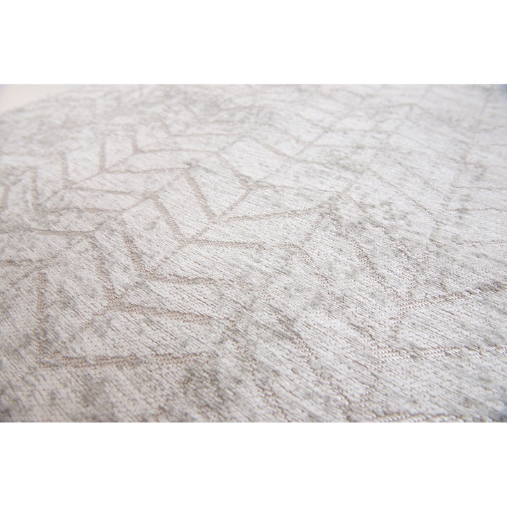 8 Gray and White Round Chevron Non Skid Area Rug Image 5