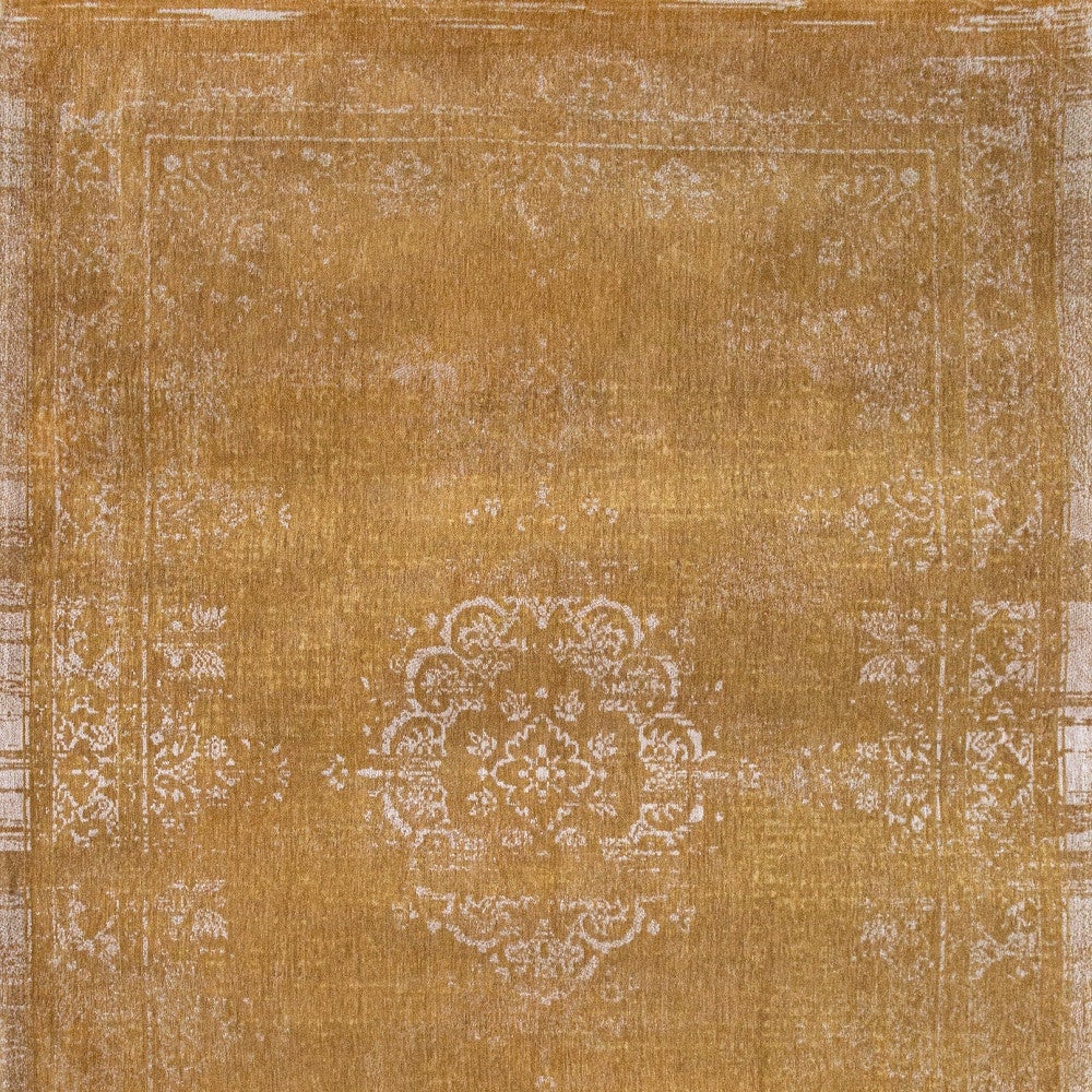 7 x 9 Orange and White Medallion Non Skid Area Rug Image 6