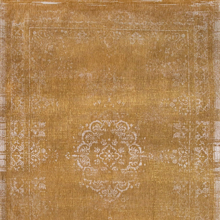 7 x 9 Orange and White Medallion Non Skid Area Rug Image 6