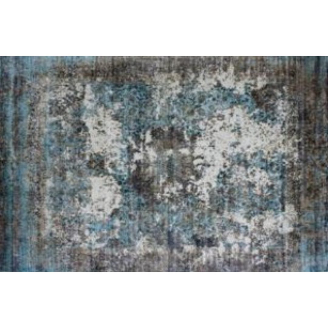 8 Gray And Ivory Abstract Hand Loomed Area Rug Image 1