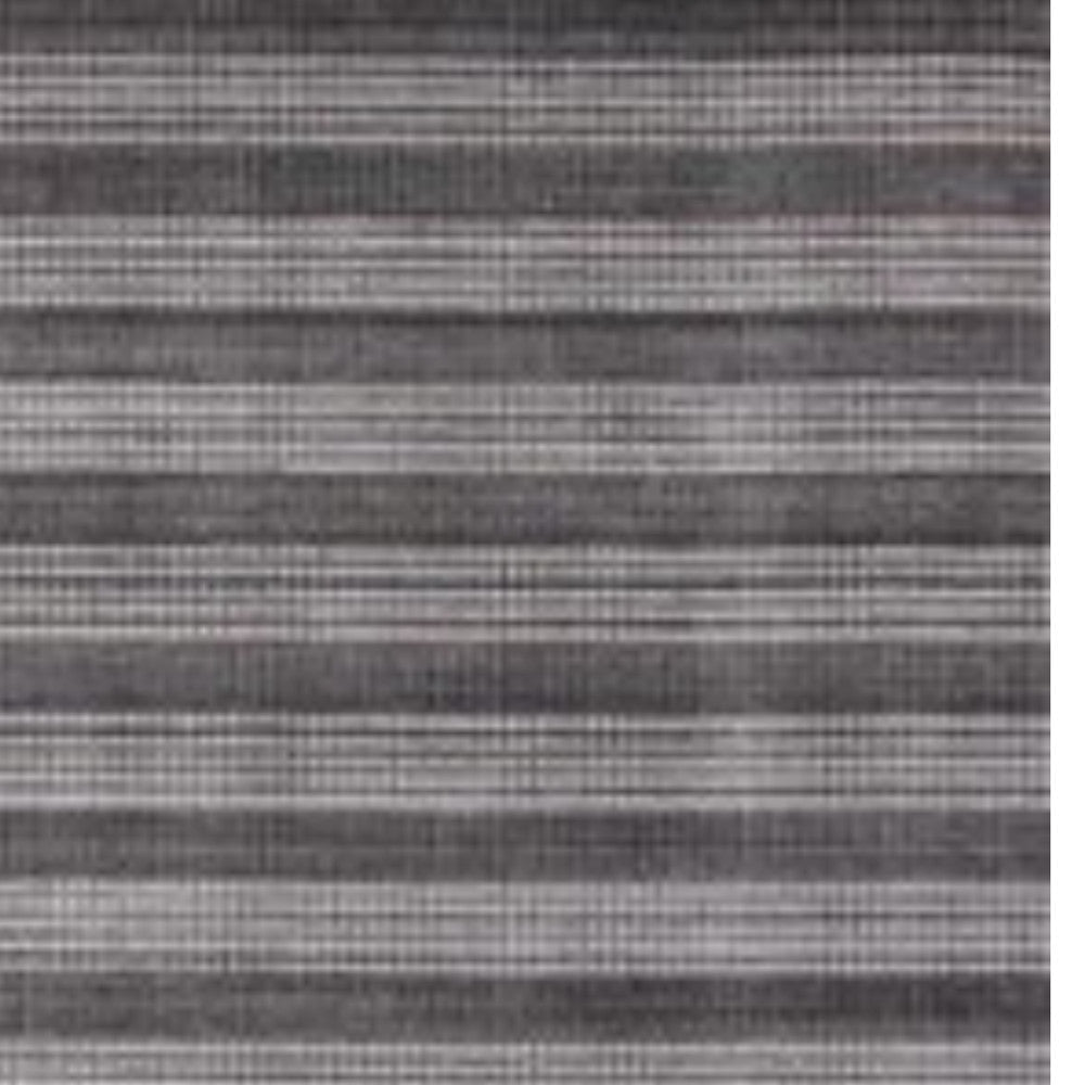 8 X 10 Dark Grey And Whie Hand Loomed Area Rug Image 4