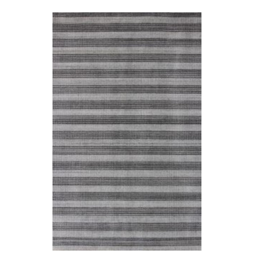 8 X 10 Black And Dark Grey Hand Loomed Area Rug Image 1