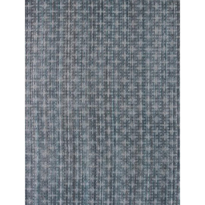 8 X 10 Blue And And Charcoal Hand Loomed Area Rug Image 3