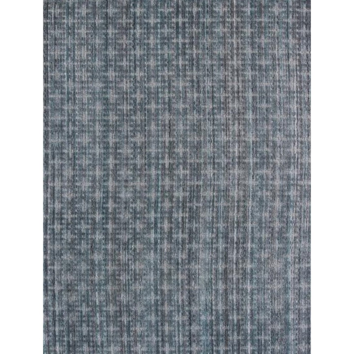 8 X 10 Blue And And Charcoal Hand Loomed Area Rug Image 4