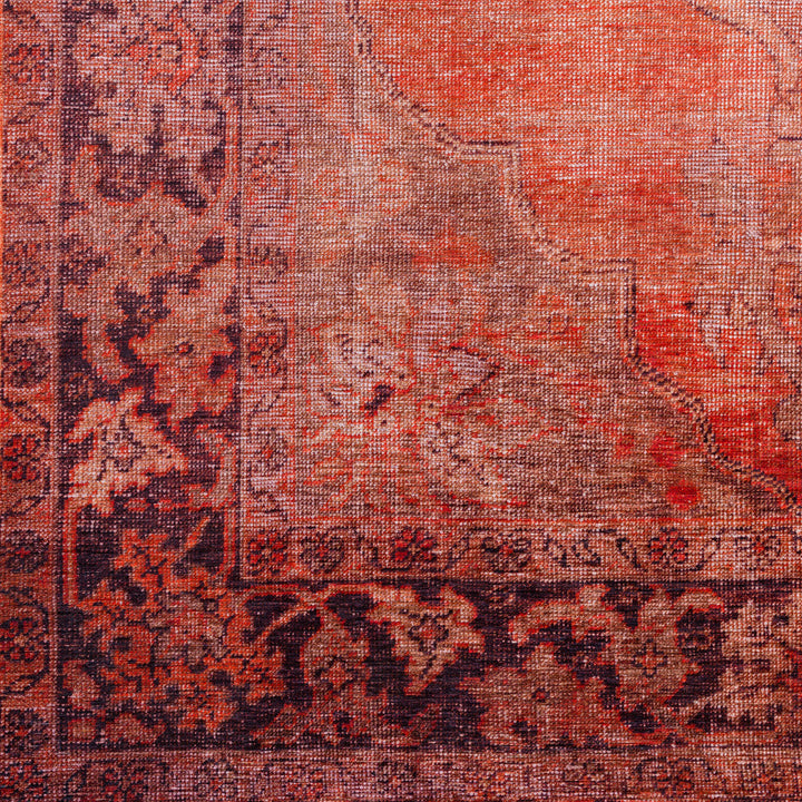 8 X 10 Red Oriental Distressed Non Skid Area Rug Image 3