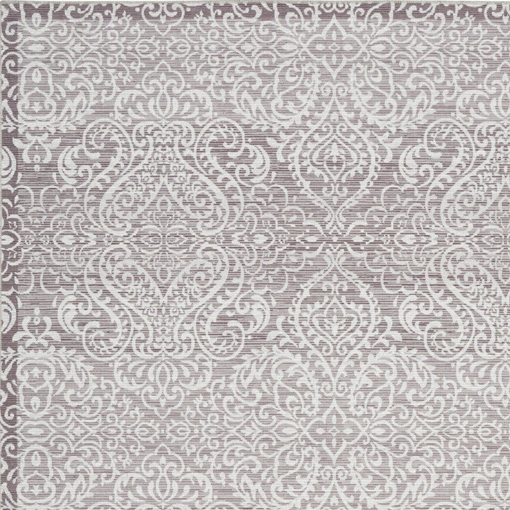 8 X 10 Stone Damask Distressed Washable Area Rug Image 3