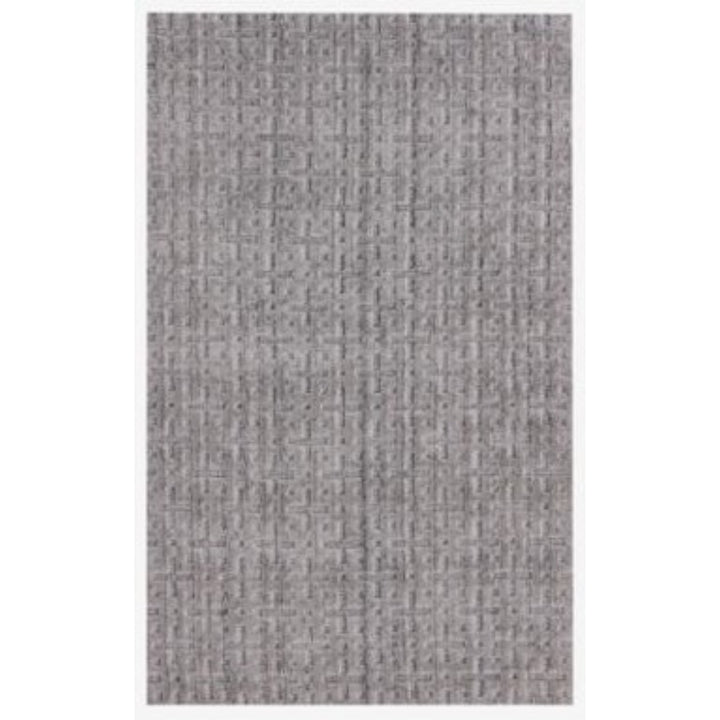 8 X 10 Tan And Charcoal Hand Loomed Area Rug Image 1