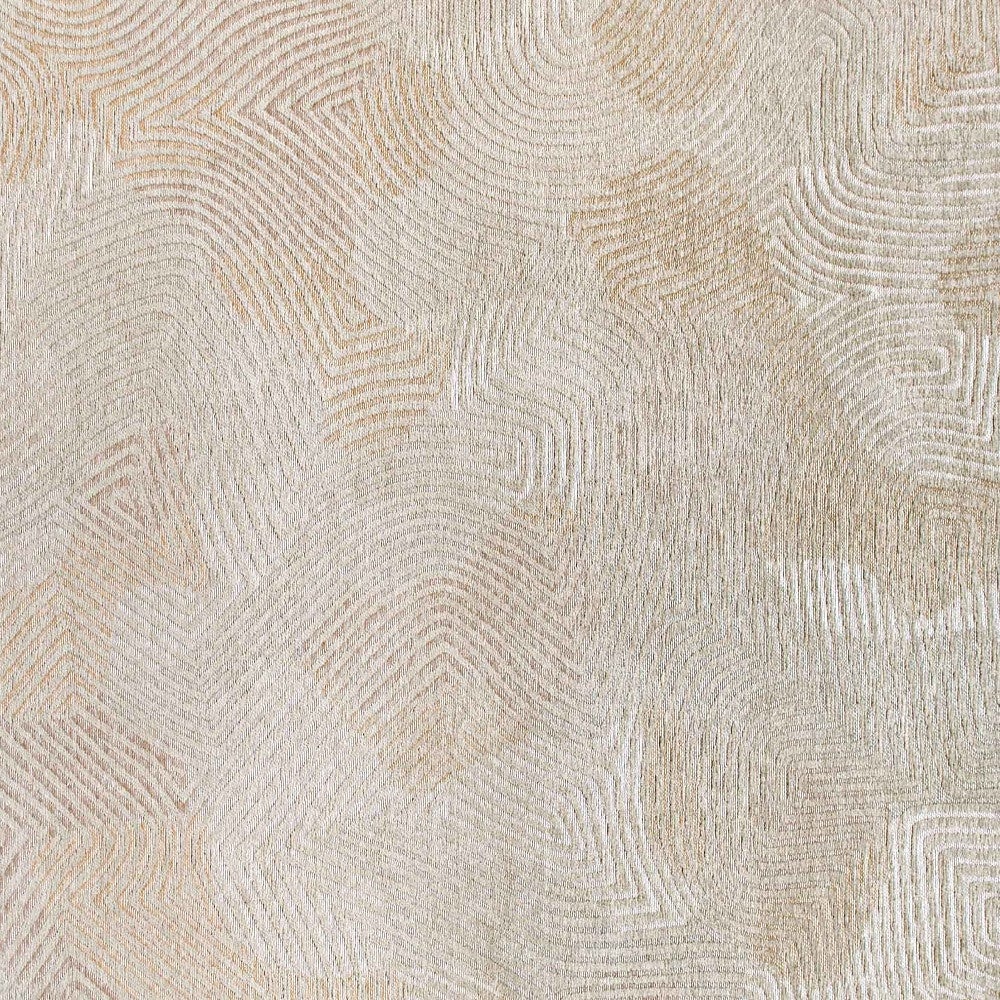 8 x 11 Beige and White Abstract Non Skid Area Rug Image 5