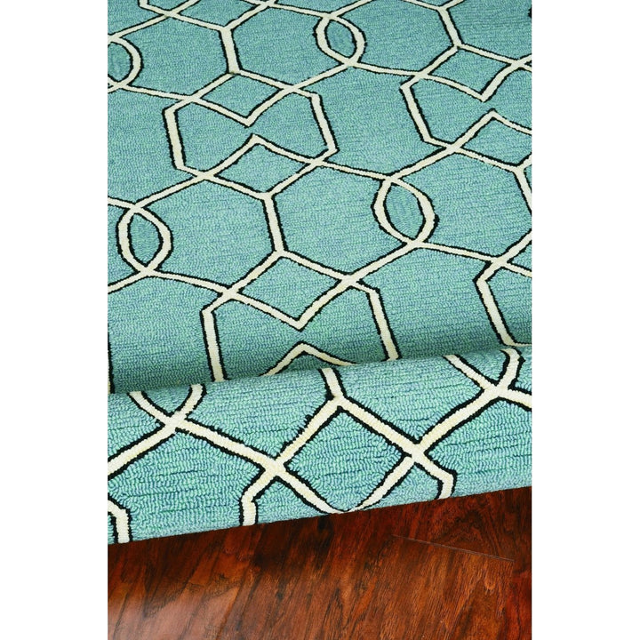 5 X 7 Spa Geometric Trellis Uv Treated Indoor Area Rug Image 2