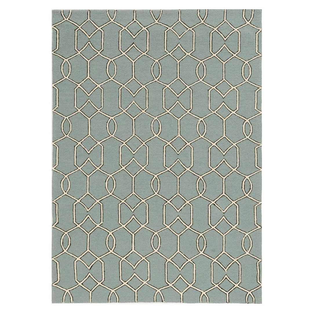 5 X 7 Spa Geometric Trellis Uv Treated Indoor Area Rug Image 6