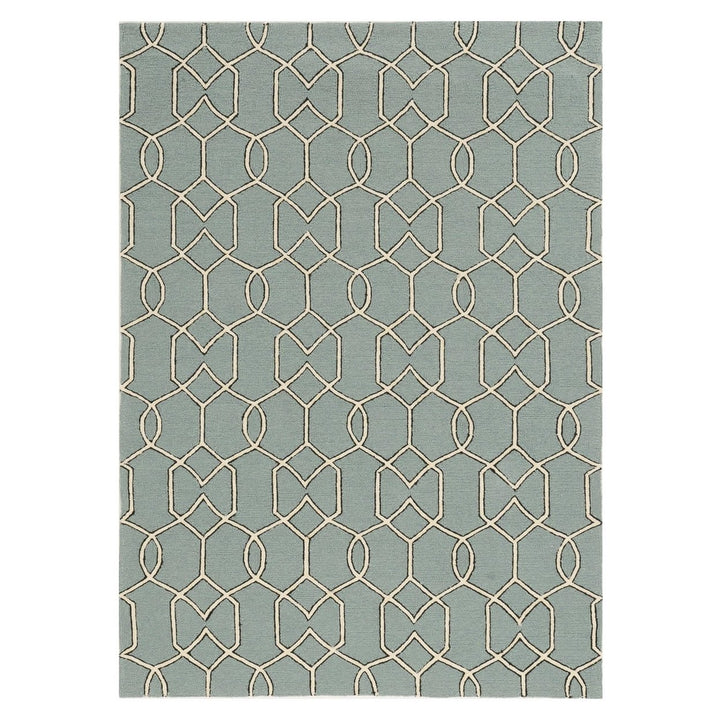 5 X 7 Spa Geometric Trellis Uv Treated Indoor Area Rug Image 6