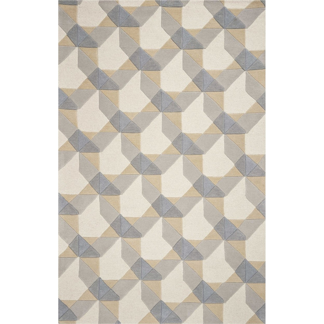 5 X 8 Wool Ivory Or Grey Area Rug Image 5