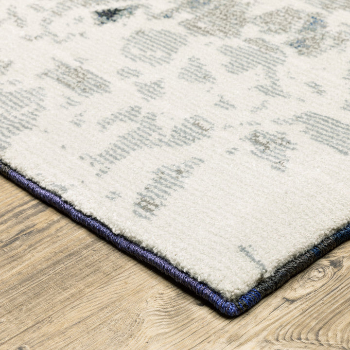 8 x 11 Gray Abstract Power Loom Area Rug Image 5