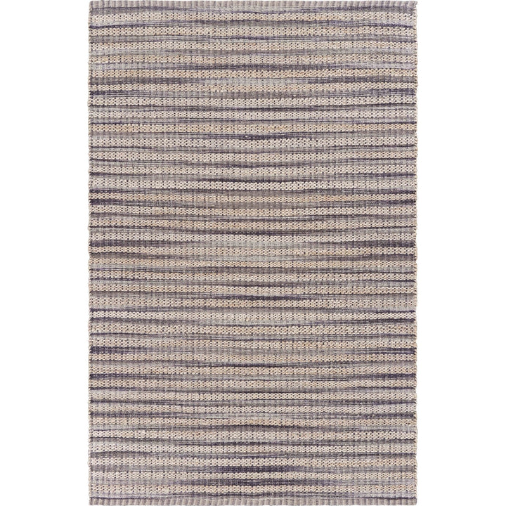 8 x 10 Brown and Gray Striped Area Rug Image 5