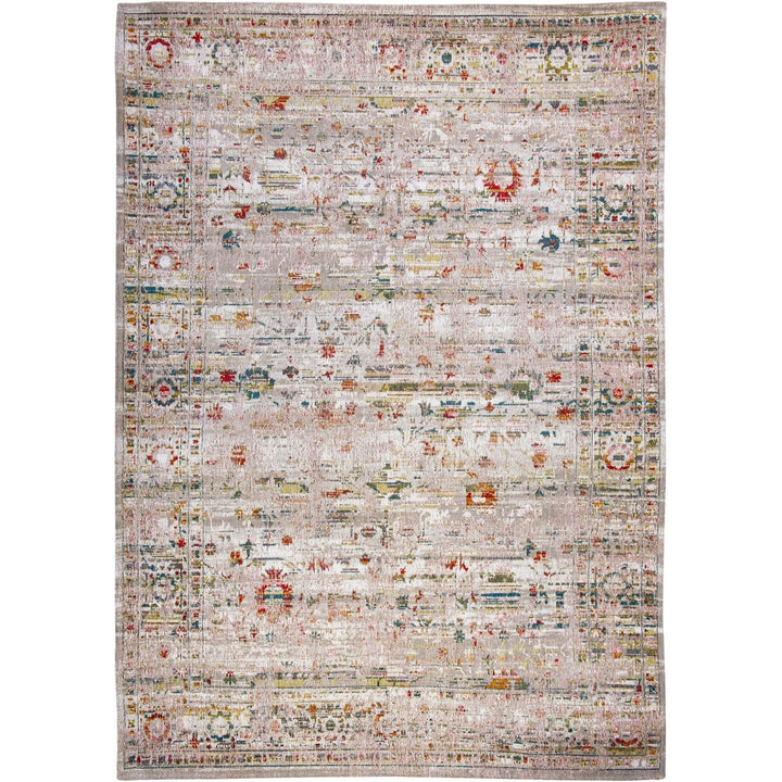 8 x 11 Gray and Brown Oriental Non Skid Area Rug Image 1