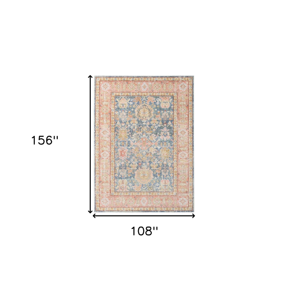 4 x 6 Coral Floral Power Loom Area Rug Image 2