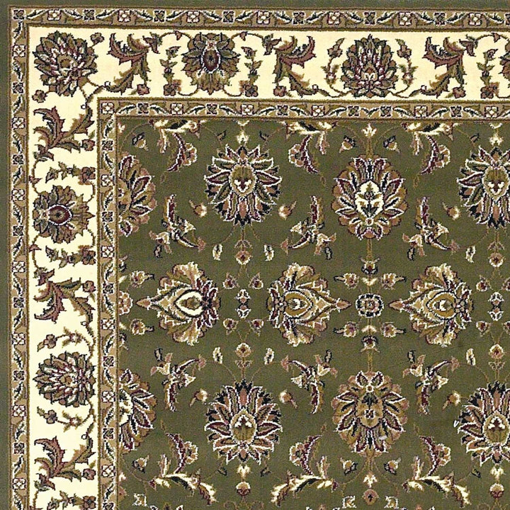 9 X 13 Polypropylene Green Or Ivory Area Rug Image 2