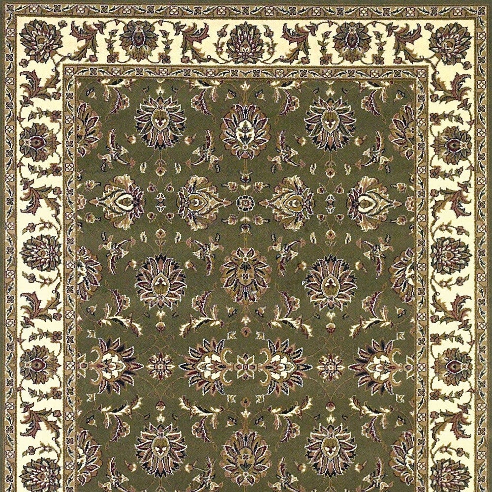 9 X 13 Polypropylene Green Or Ivory Area Rug Image 3