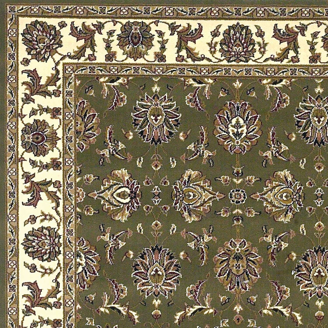 9 X 13 Polypropylene Green Or Ivory Area Rug Image 6