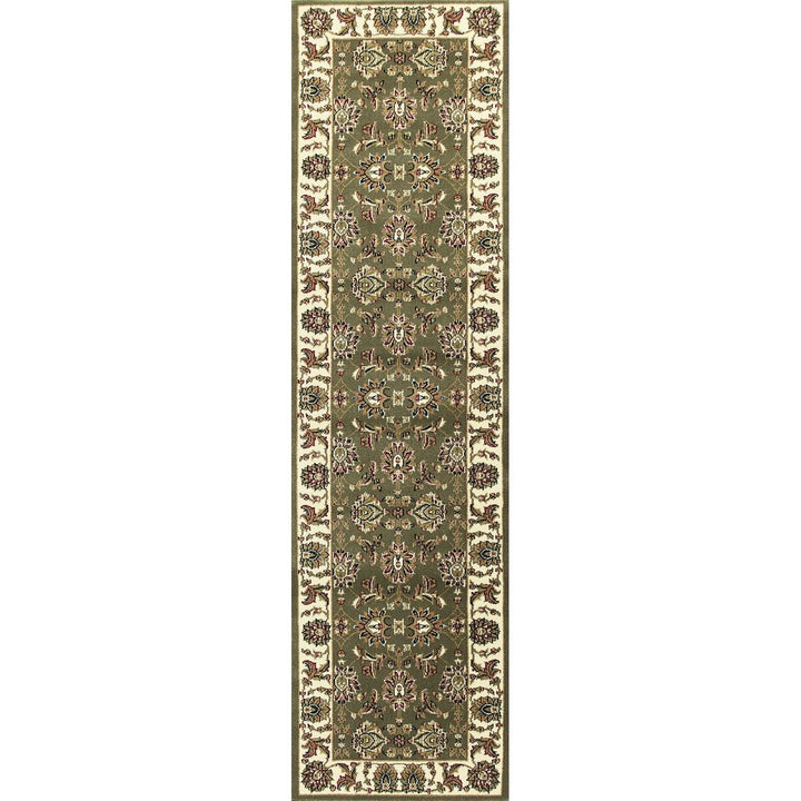 9 X 13 Polypropylene Green Or Ivory Area Rug Image 1