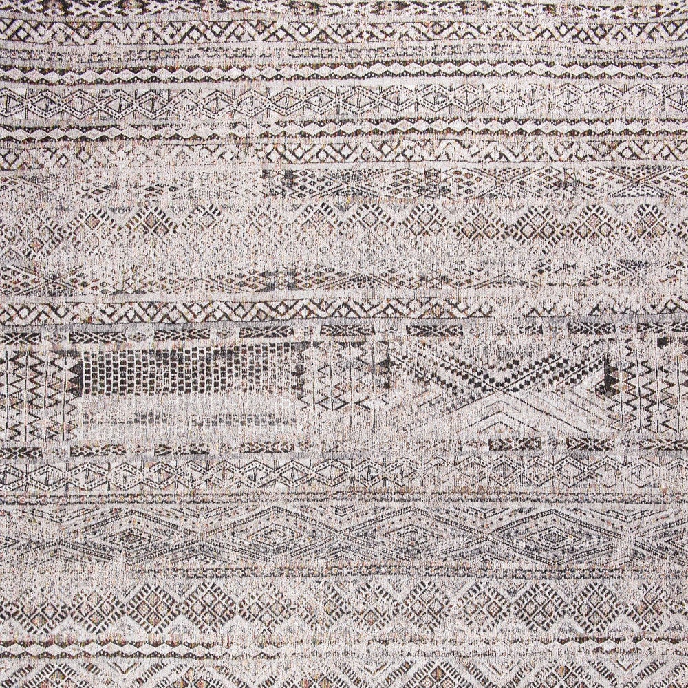 8 x 11 Gray and White Oriental Non Skid Area Rug Image 7