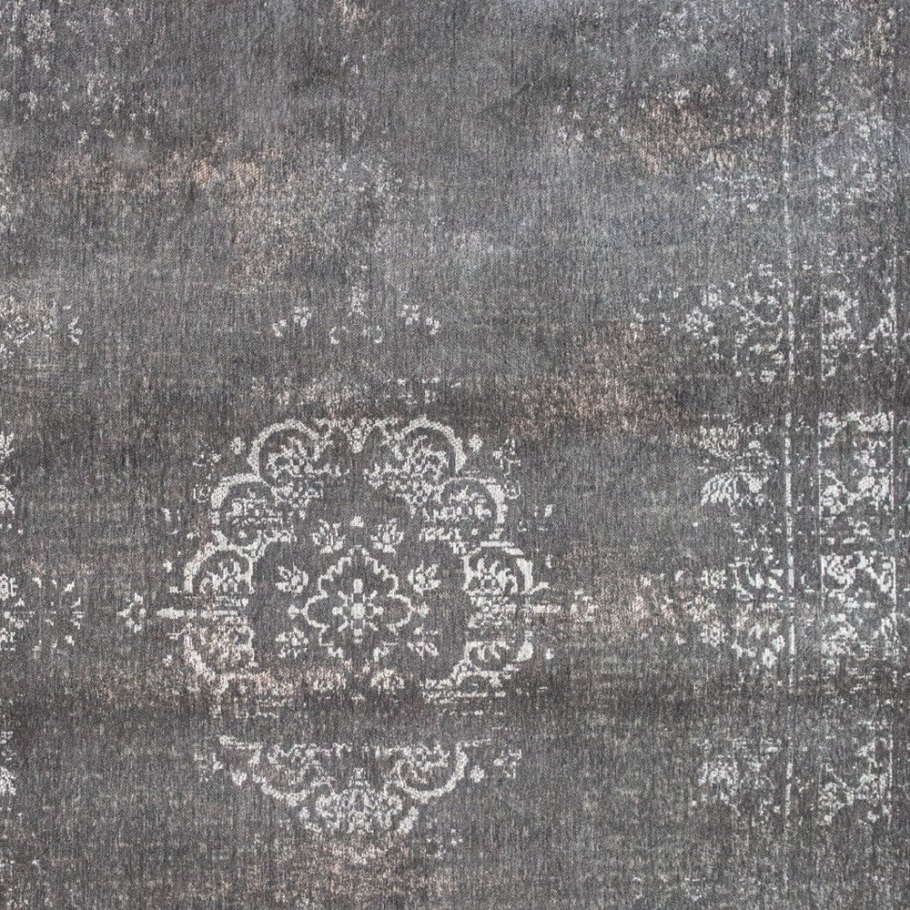 8 x 11 Gray Medallion Non Skid Area Rug Image 5