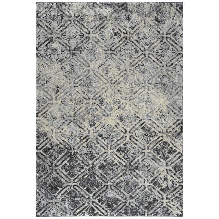 8 X 11 Grey Diamond Area Rug Image 2