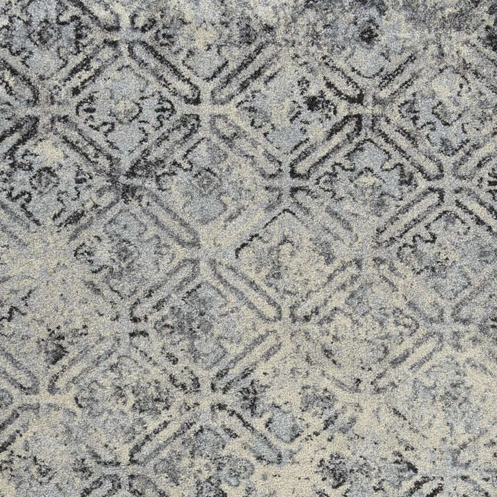 8 X 11 Grey Diamond Area Rug Image 3