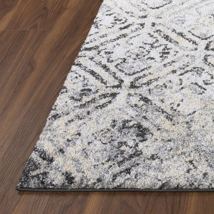 8 X 11 Grey Diamond Area Rug Image 7