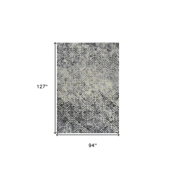 8 X 11 Grey Diamond Area Rug Image 8