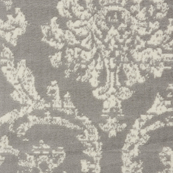 8 X 10 Gray Damask Power Loom Area Rug Image 9