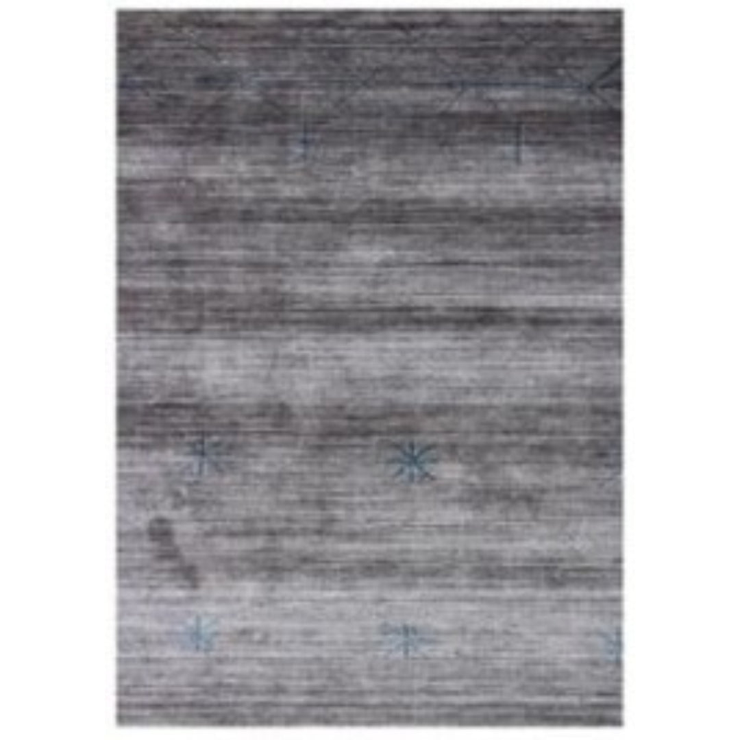 8 X 11 Silver And Blue Ombre Hand Loomed Area Rug Image 1