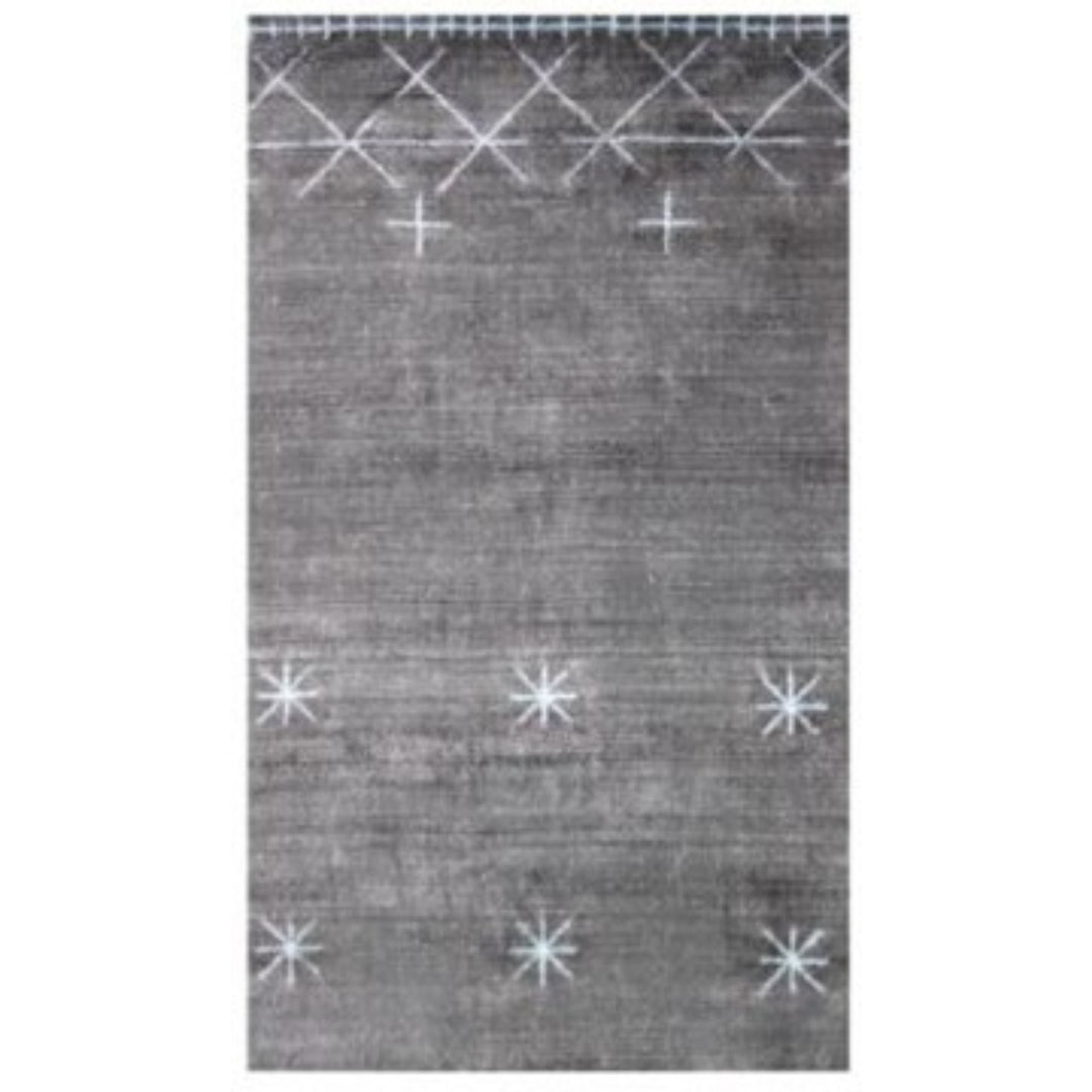 8 X 11 Sliver And Charcoal Ombre Hand Loomed Area Rug Image 2