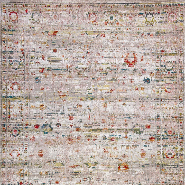 8 x 11 White Oriental Non Skid Area Rug Image 7