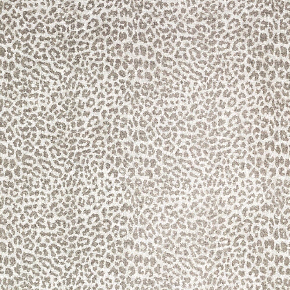 8 X 8 Beige and Cream Leopard Round Shag Handmade Non Skid Area Rug Image 10