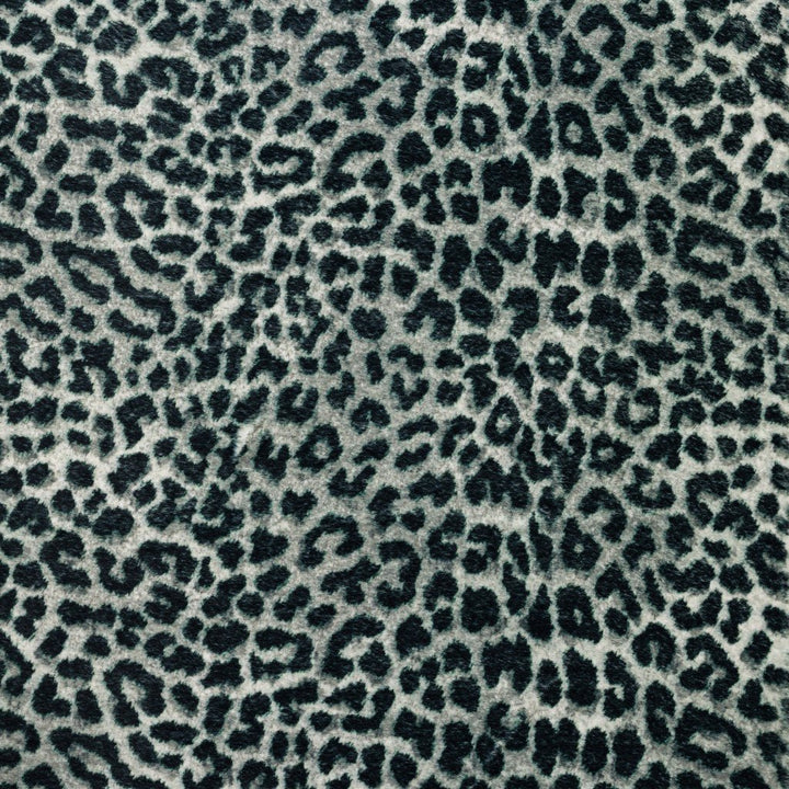 8 X 8 Black and Gray Leopard Round Shag Handmade Non Skid Area Rug Image 10