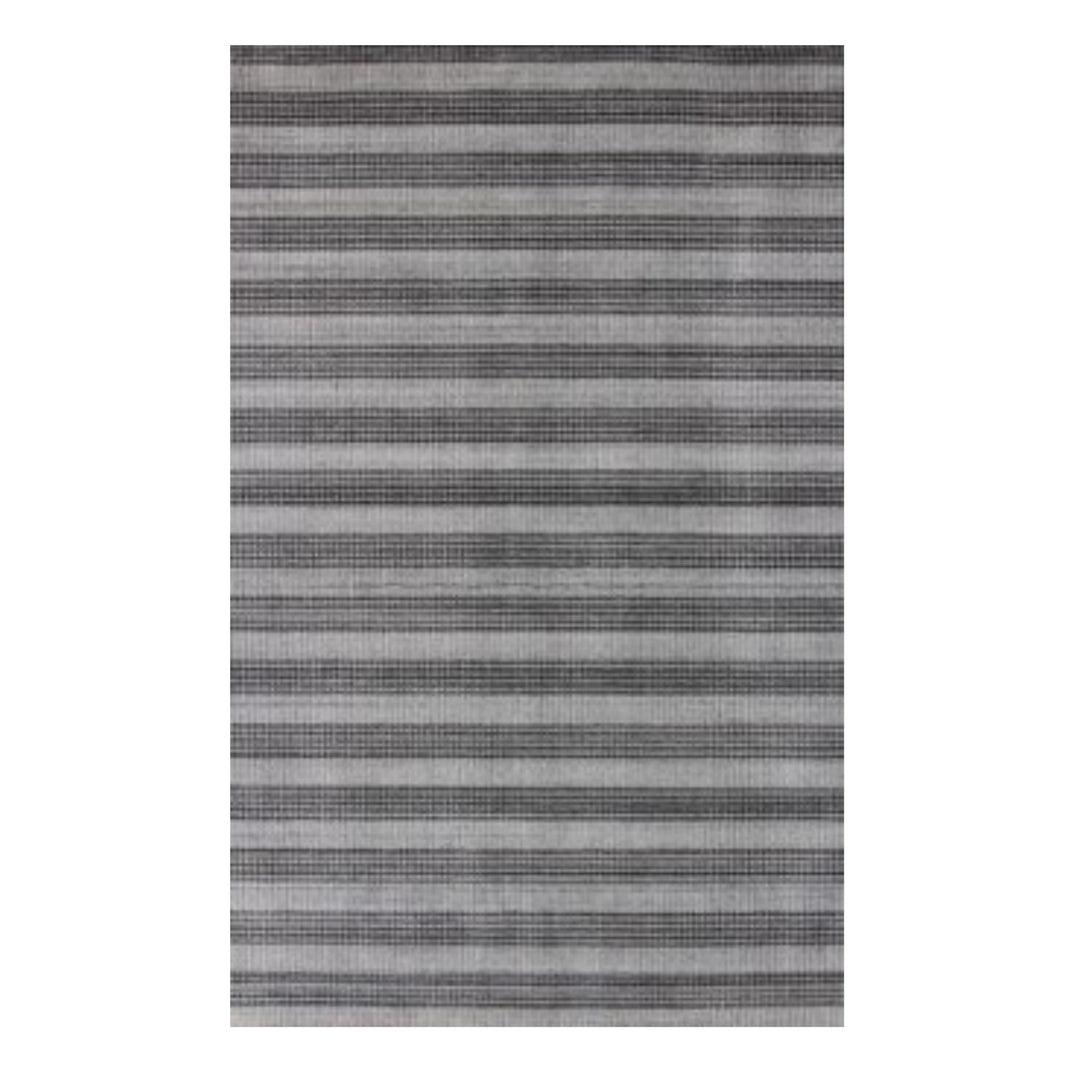 9 X 12 Black And Dark Grey Hand Loomed Area Rug Image 1