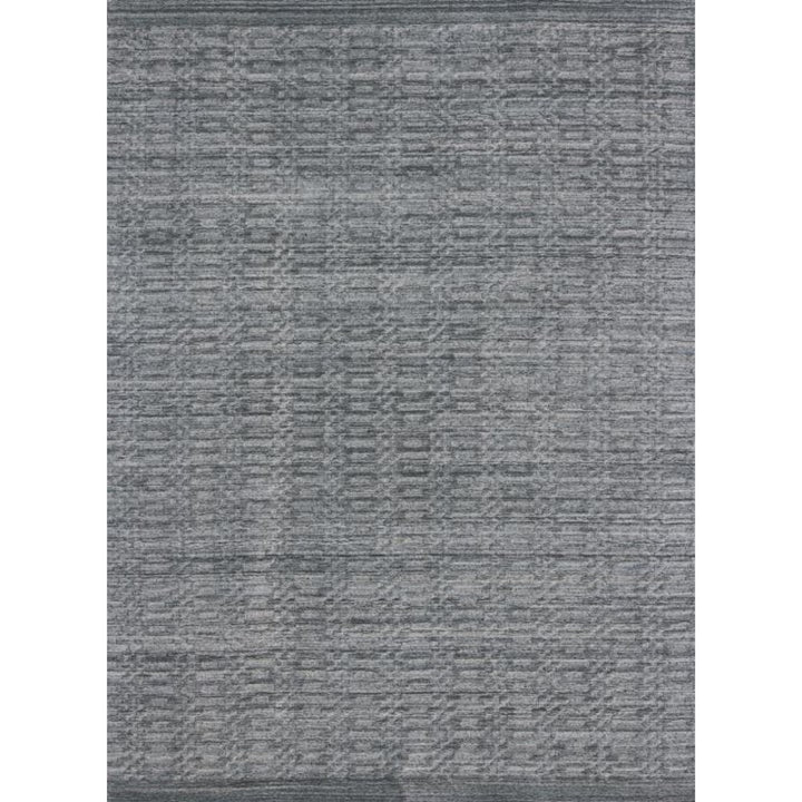 9 X 12 Blue And Charcoal Hand Loomed Area Rug Image 3