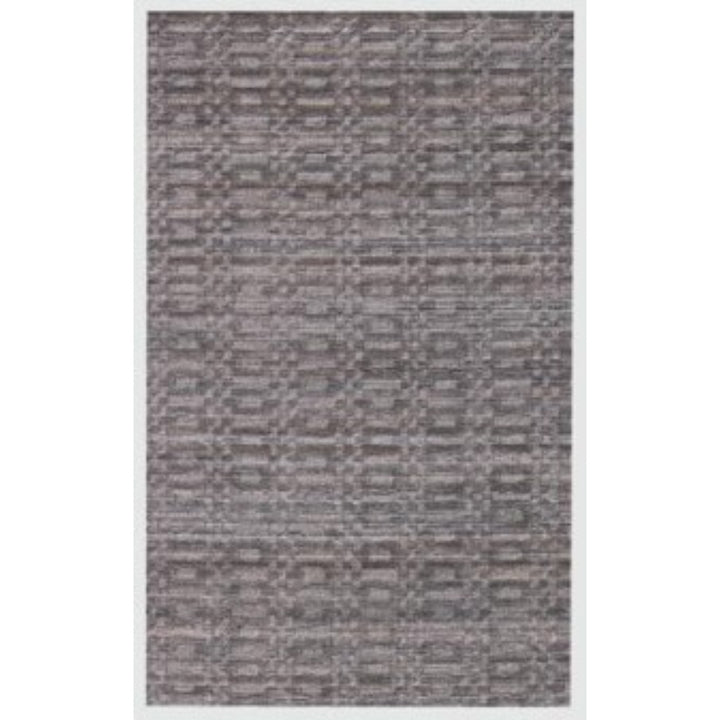 9 X 12 Charcoal And Rust Hand Loomed Area Rug Image 1