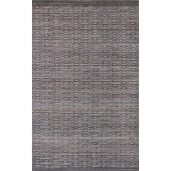 9 X 12 Charcoal And Rust Hand Loomed Area Rug Image 3