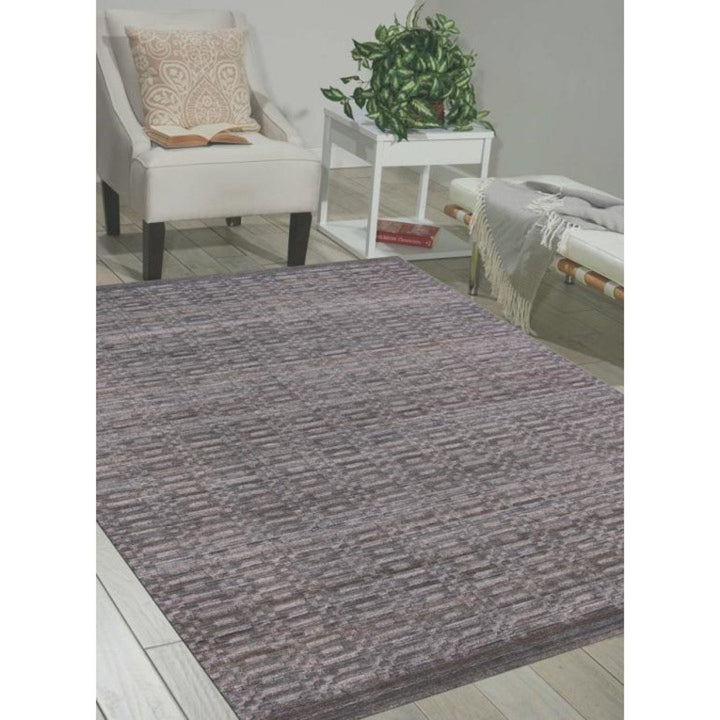 9 X 12 Charcoal And Rust Hand Loomed Area Rug Image 4