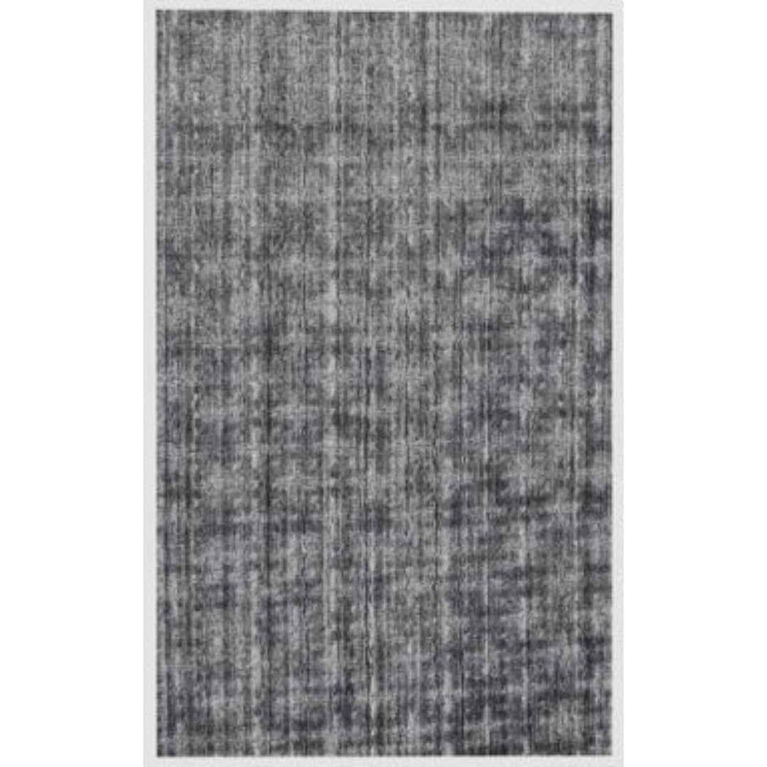 9 X 12 Dark Gery And Silver Ombre Hand Loomed Area Rug Image 1