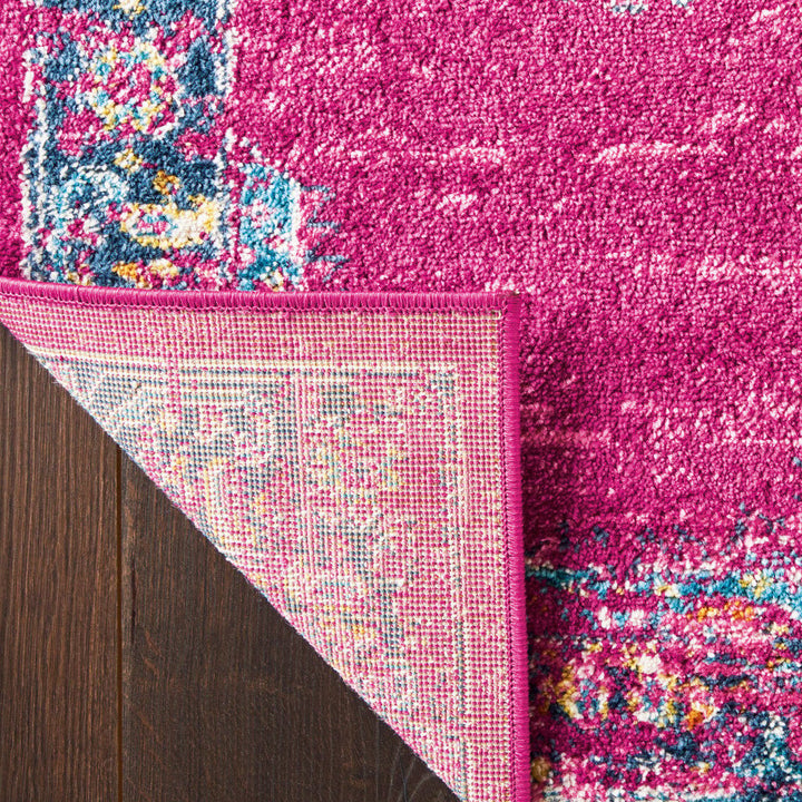 9 X 12 Fuchsia Floral Power Loom Area Rug Image 5